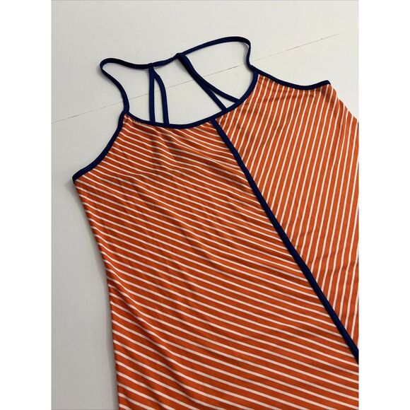 Secret Treasures Women's Orange Striped Strappy Racer Back Chemise Gown 16-18 XL - Picture 3 of 6